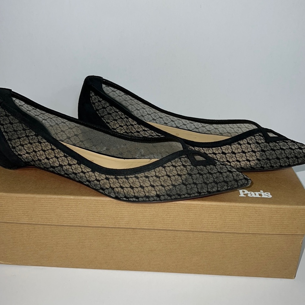 Women’s Christian Louboutin Neoflat Dentelle Resille Veau 40.5